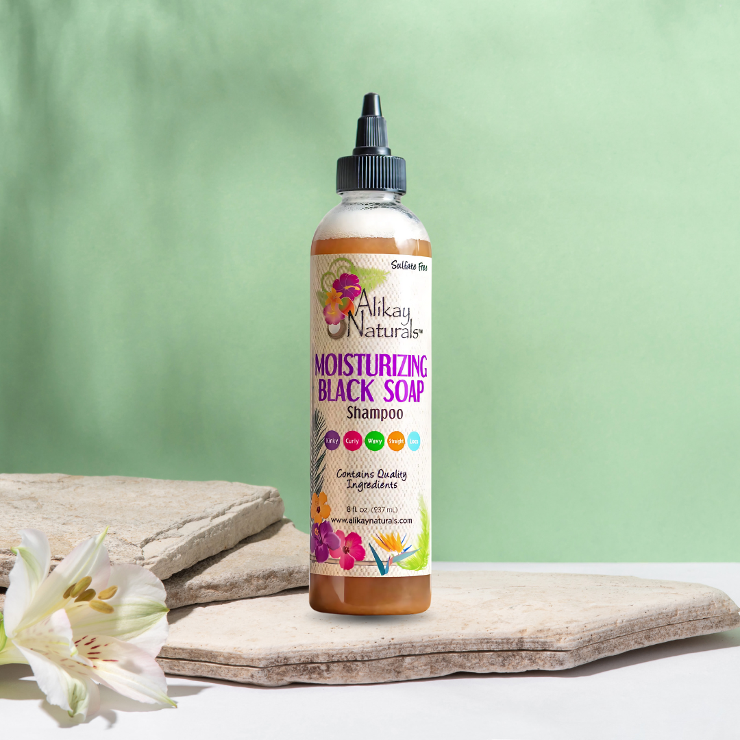 Black Soap Moisturizing Shampoo 8oz (Alikay)